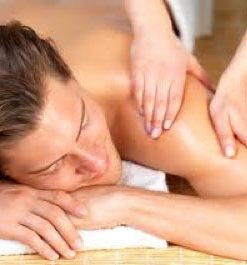 a man having a therapeutic massage