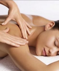 a woman having a back massage